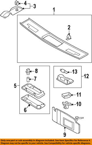 Volkswagen oem 3b085756382v interior-roof-cap