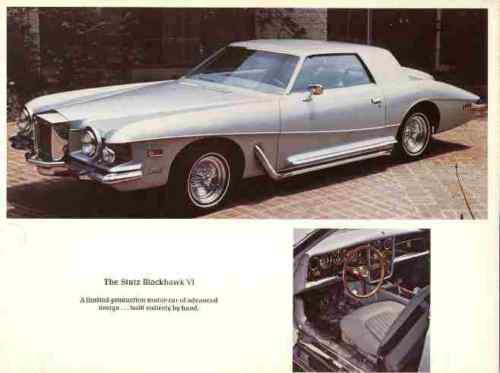 Stutz blackhawk black hawk operations owners manuals