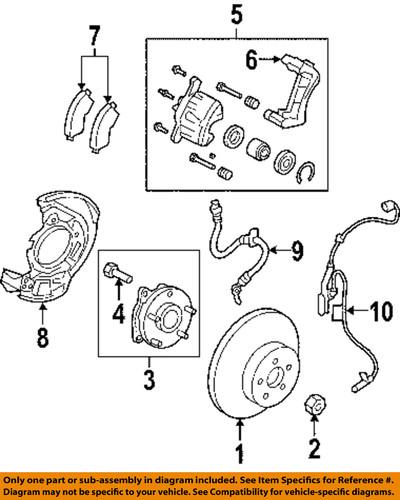 Toyota oem 4351242040 front brake rotor/disc/disc brake rotor