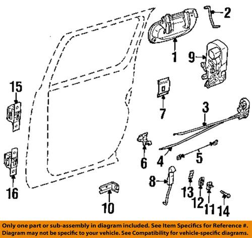 Dodge oem 55256427ab lock & hardware-rear door-lock