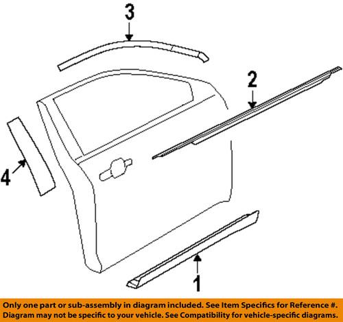 Ford oem ag1z5420550b front door-upper molding