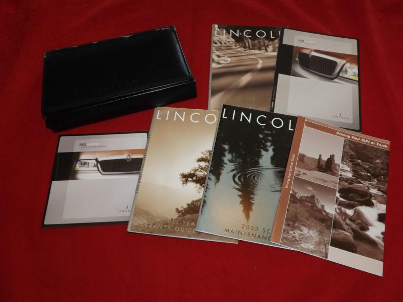 Lincoln black case set 2003 aviator info maintenance guide warranty information 