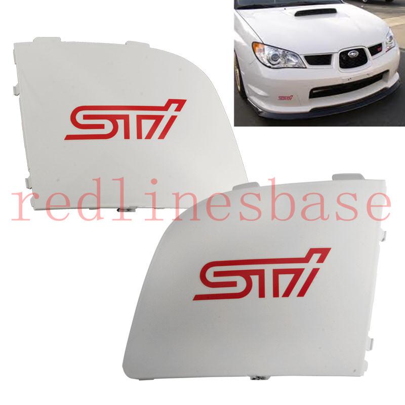 06-07 subaru impreza white color fog light covers kit fit : wrx sti 