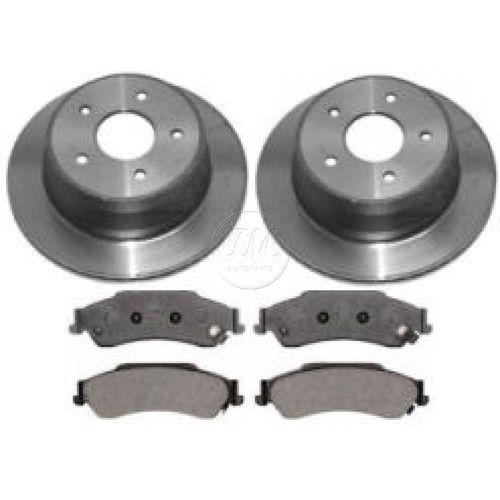 Rear left & right disc brake pads & rotors kit set for chevy pickup truck envoy