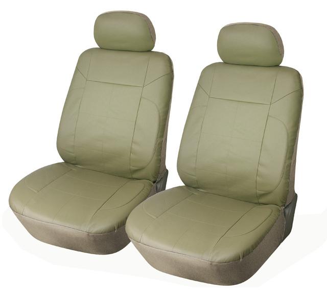 Front car seat covers compatible with lincoln 153 tan