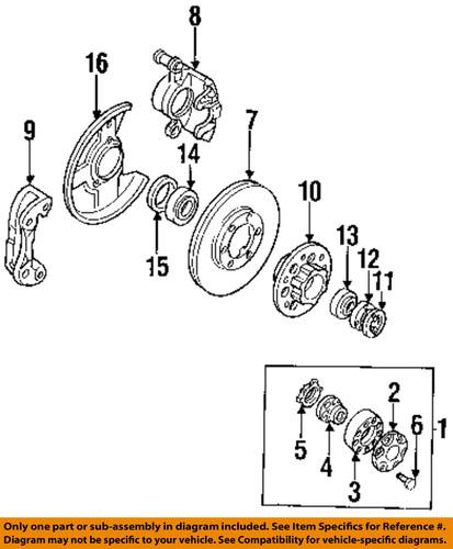 Honda oem 8-97207-701-0 front brake rotor/disc/disc brake rotor