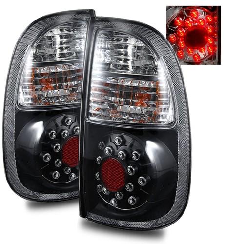 05-06 toyota tundra access cab euro black led aftermarket tail lights brake lamp