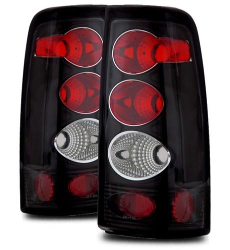 99-02 chevy silverado/99-03 gmc sierra black altezza tail lights brake lamps set