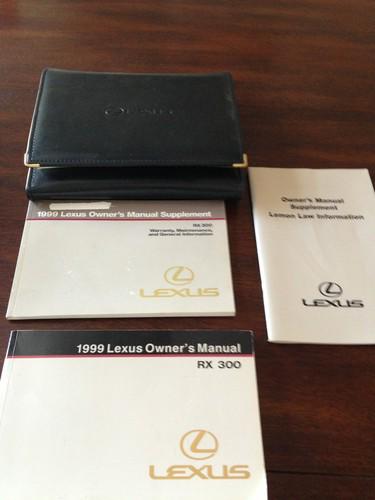 99-1999 lexus rx 300 owner's manual with books and leather case.