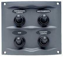 Bep marine 4way splashproof switch panel 900-4wp