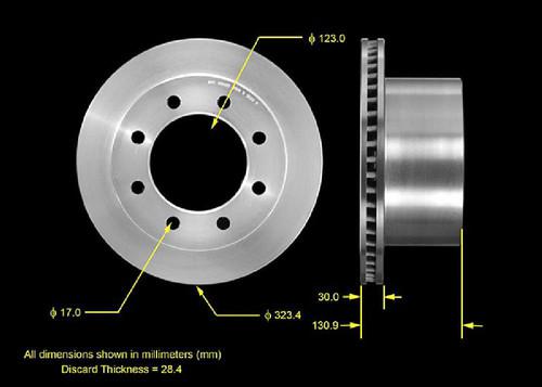 Bendix prt5357 rear brake rotor/disc-disc brake rotor