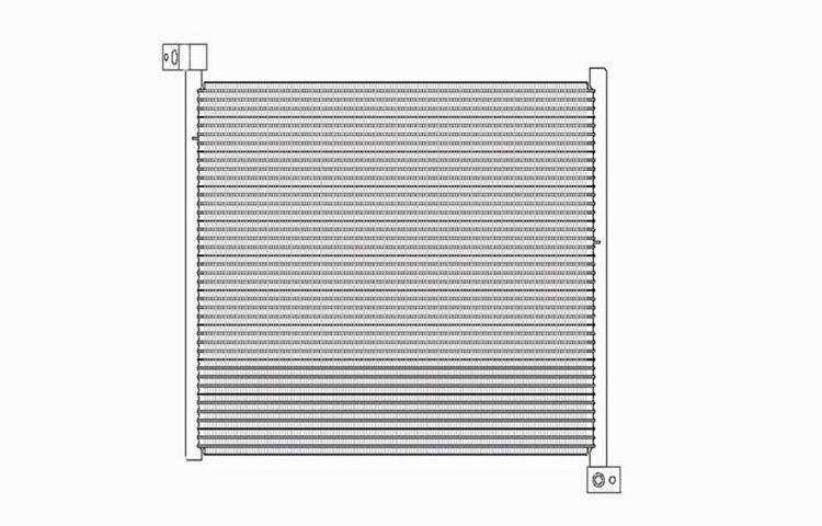 Replacement ac condenser parallel flow type 2004-2009 dodge durango 55056165aa