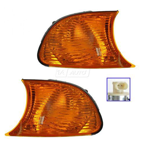 02-03 bmw 325ci 330ci 04-06 m3 yellow corner parking marker light lens pair set