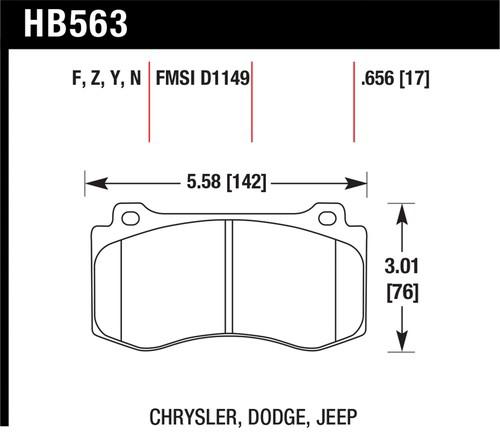 Hawk performance hb563f.656 disc brake pad