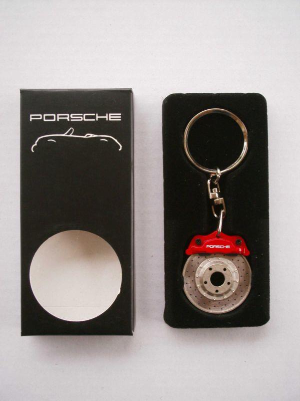 Porsche disc brake key ring keychain museum red rare 911 930 964 993 996 997 986