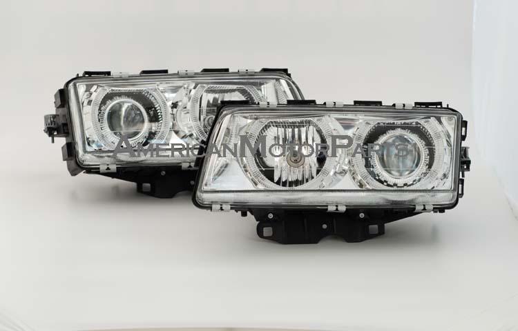 Depo pair euro chrome projector halo headlights 95-98 96 97 bmw 7-series 740 750