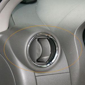 Chrome dash vent outlet collar trim 2pcs fit nissan versa 2012 2013