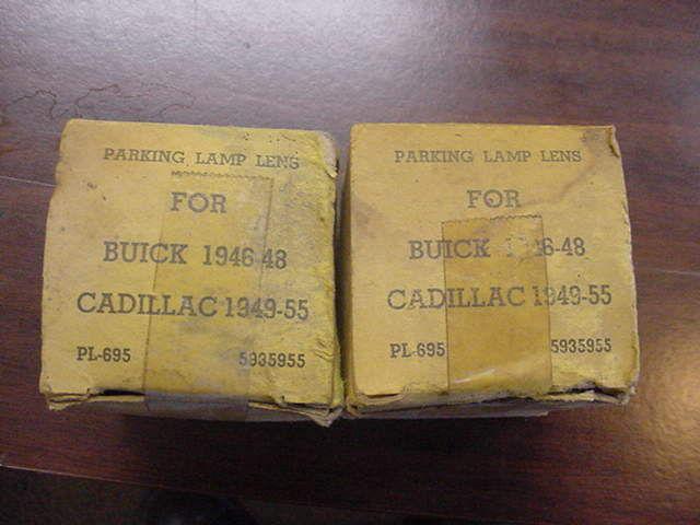 1949-1955 cadillac 1942-1948 buick parking light lens nos