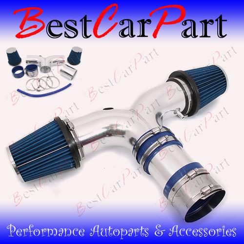 Bcp blue 03-08 ram1500 5.7l hemi v8 dual twin air intake induction kit + filter