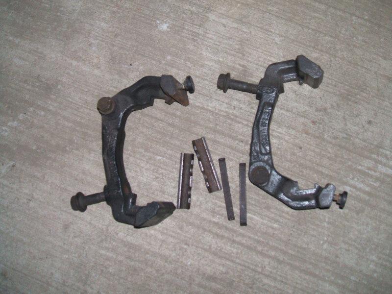 Mustang 2  - caliper brackets with  hardware 1976 77 stock original 