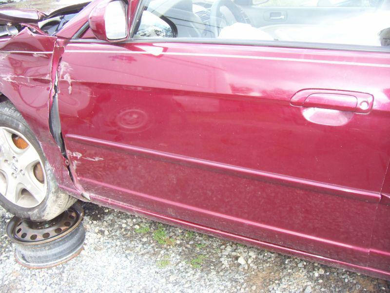 2001-2005 honda civic,4 dr left front door power,burgundy*no mirror,body shop?