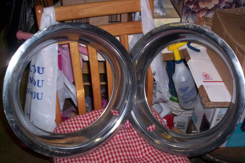 4  gm rally trim rings/ polished aluminium/2 deep dish/2 other style