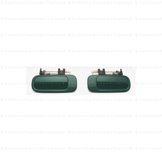 92 - 96 2pc r door handle set green  fits: toyota camry