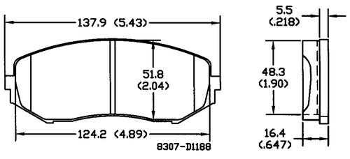 Power stop 17-1188 brake pad or shoe, front