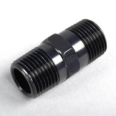 Summit 220673b fitting coupler straight male 1/2" npt to male 1/2" npt black ea