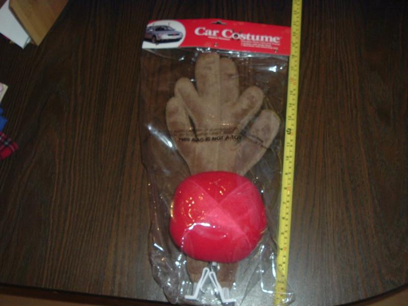 Car costume large antlers red nose rudolph the red nosed reindeer weather resist