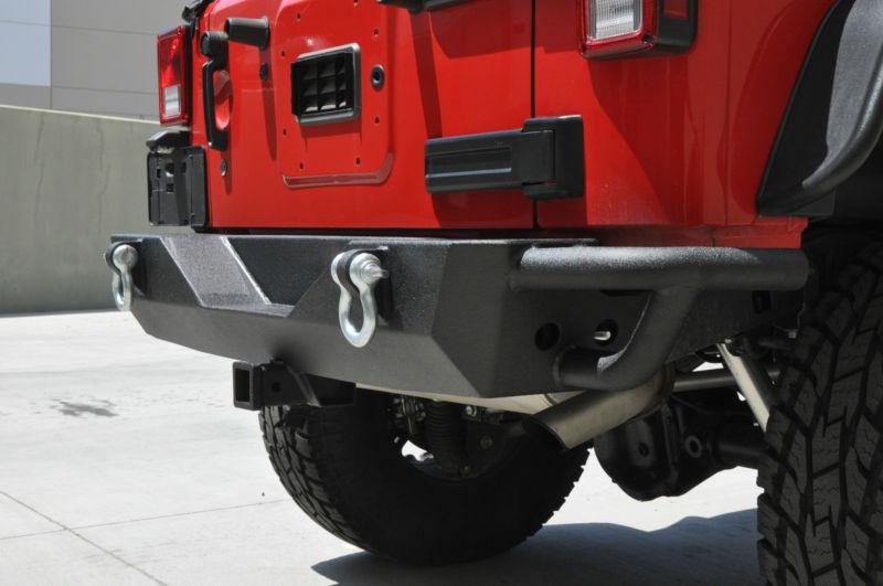 2007-2013 jk jeep wrangler rear bumper steel off road rock crawler tow black 4x4