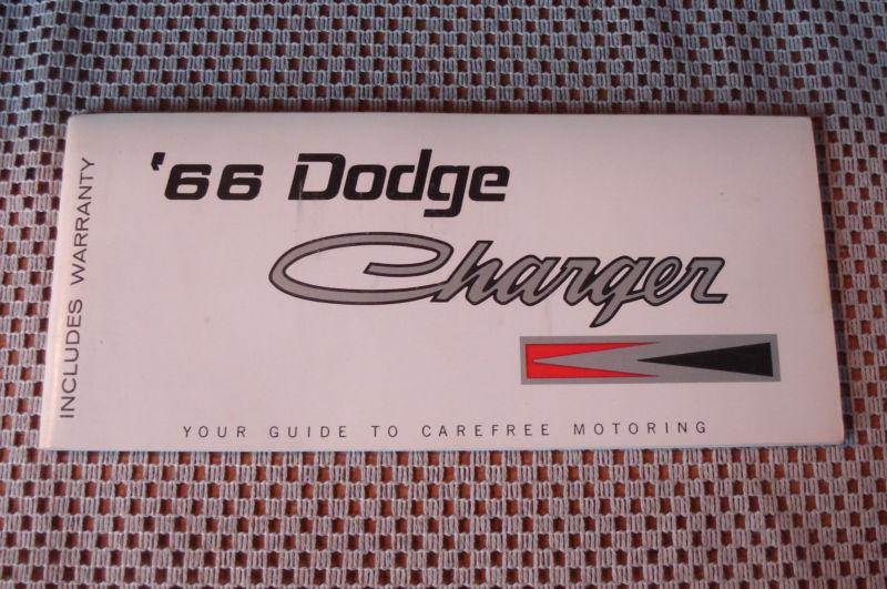 1966 dodge charger owners manual glove boxbook book rare original very nice nos