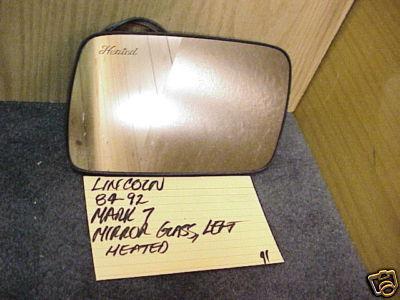 Lincoln mark vii 84-92 1984-1992 heated power door mirror glass driver lh