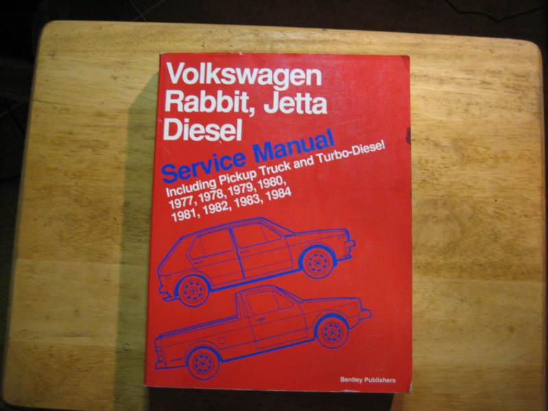 Vw jetta, rabbit diesel bentley printed service  manual 77-84 