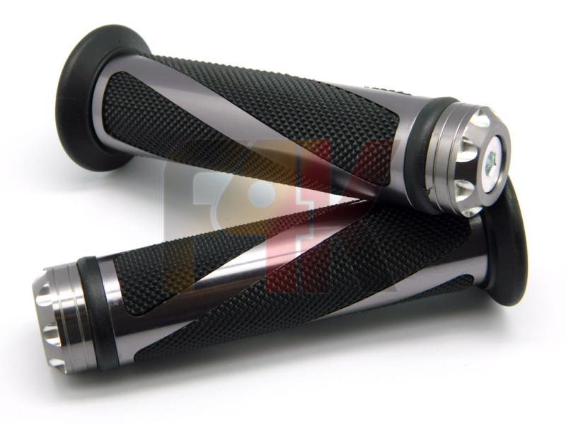 Titanium motorcycle aluminum rubber hand grips for 7/8" handlebar sports bikes