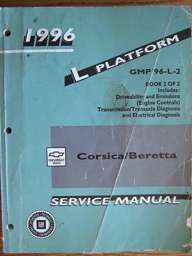 1996 chevrolet corsica beretta service manual book 2 of 2 original good cond