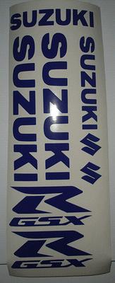 Suzuki gsxr  fairing decal\sticker 8 piece set-blue