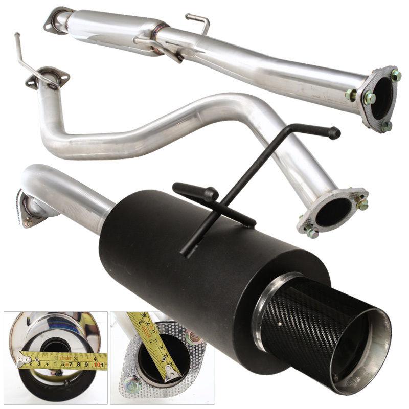 96-00 honda civic 3dr ek hatchback n1 4" carbon tip black catback exhaust 97-99