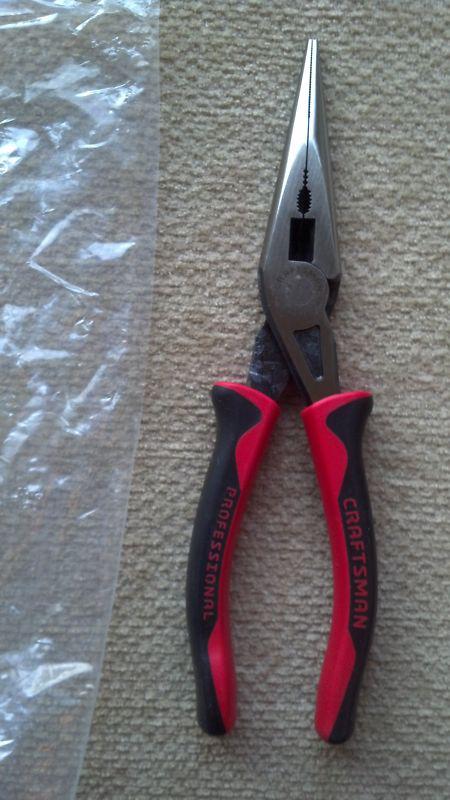 Craftsman professional 8" long needle nose pliers w/cutter 45763 rare nos