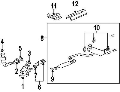 Chevrolet 10379411 genuine oem factory original catalytic converter