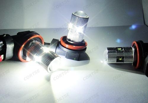 25w cree led 9006 hb4 projector aluminum parking lamp daytime running light drl