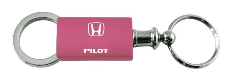 Honda pilot pink valet metal keychain car ring tag key fob logo lanyard