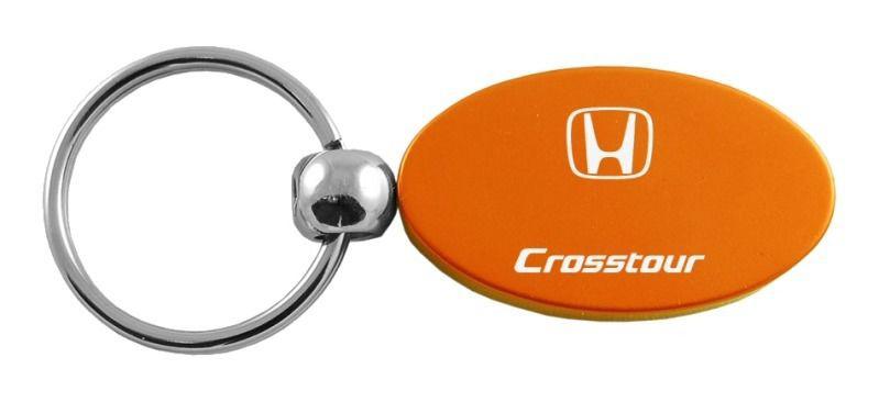 Honda crosstour crt orange oval metal key chain ring tag key fob logo lanyard