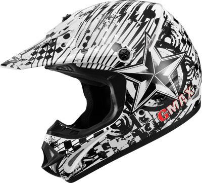 G-max gm46x-1 revurb graphic motorcycle helmet revurb white/black/gray large