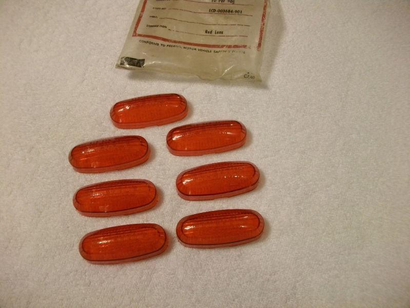 Fruehauf red amber lenses lot ihc international harvester