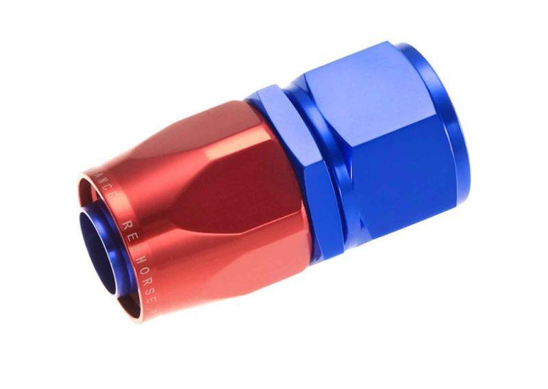 New red horse fitting -04 straight female aluminum hose end red/blue 1000-04-1