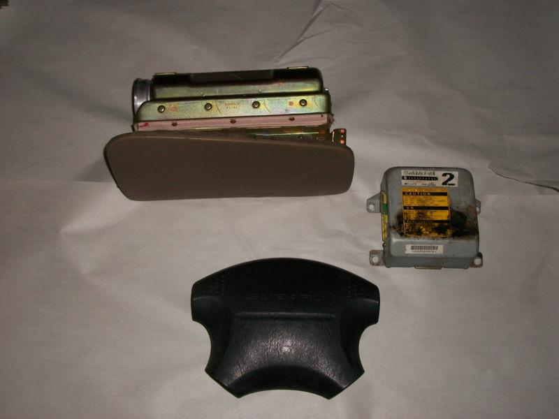 1995 subaru impreza air bag set computer driver passenger module bam-pt-0437