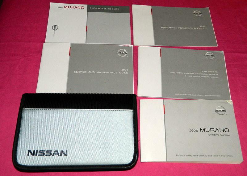 2006 06 nissan murano owners owner's manual guide book case oem handbook 