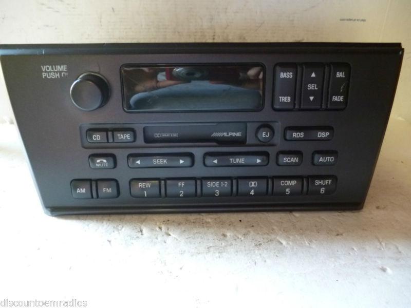 00-02 lincoln ls alpine radio cassette player yw4f-18c870-ba oem *