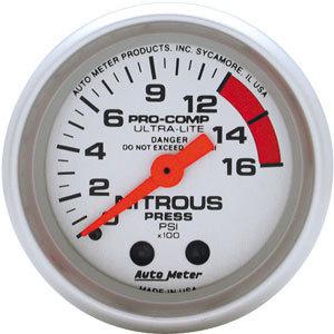 Autometer 4328 ultra-lite nitrous pressure gauge